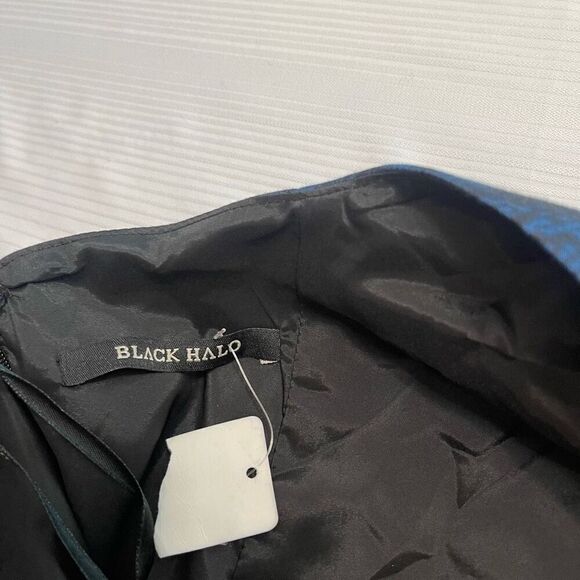 NWT Black Halo Revolve Blue Black Snake Print Dress Size Small New - Picture 5 of 7